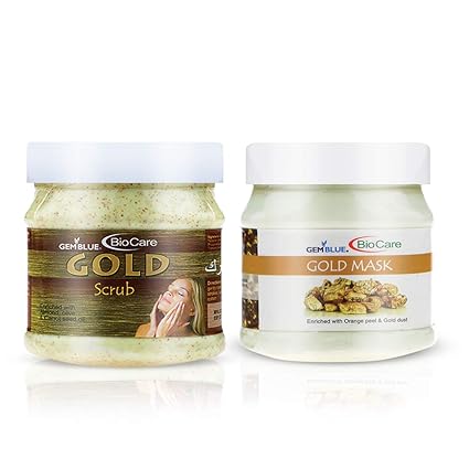 GEMBLUE BIOCARE GOLD SCRUB, 500ML+GEMBLUE BIOCARE GOLD MASK, 500ML