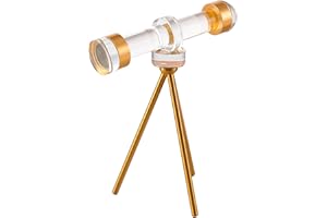 CNCRMEM Crystal Statue Gift Modern Minimalist Astronomical Telescope Desktop Decoration Living Room Decoration Crystal Artwork Decoration for Office,Living Room,Bedroom
