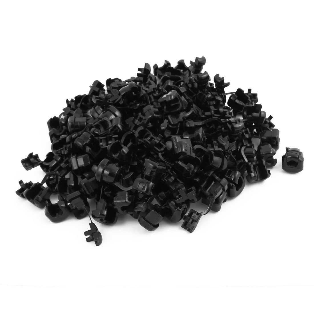 sourcingmap 100Pcs 6P-4 Round Cable Wire Strain Relief Bush Grommet 14mm Diameter Black
