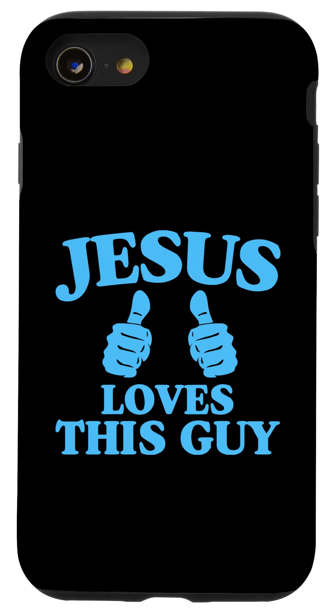 iPhone SE (2020) / 7 / 8 Jesus Loves This Guy Two Thumbs Christian Guy Case