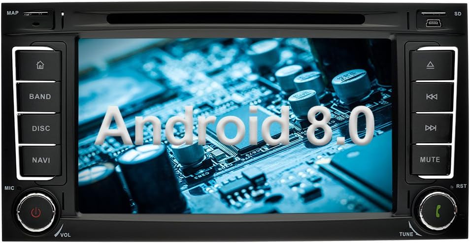 Ohok Oreo Android 8.0 Car Radio Octa Core 4G+32G 7 Inch 2 Din Sat Nav DVD Player Supports GPS Navigation Bluetooth WLAN SWC DAB+ OBD2 Mirror Link for VW TOUAREG/VW Transporter/VW T5 Multivan