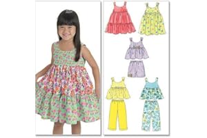 McCall's Patterns M6017 Toddlers'/Children's Tops, Dresses, Shorts and Pants, Size CF (4-5-6)