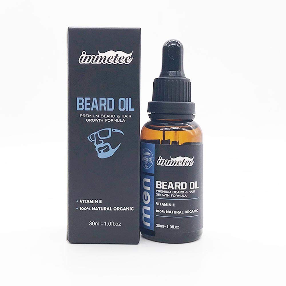 Immetee Organic Natural Essential Beard Growth Oil for Mens Beard Care