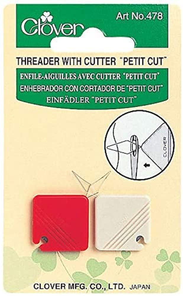 clover Threader with Cutter Petit Cut, 1,White