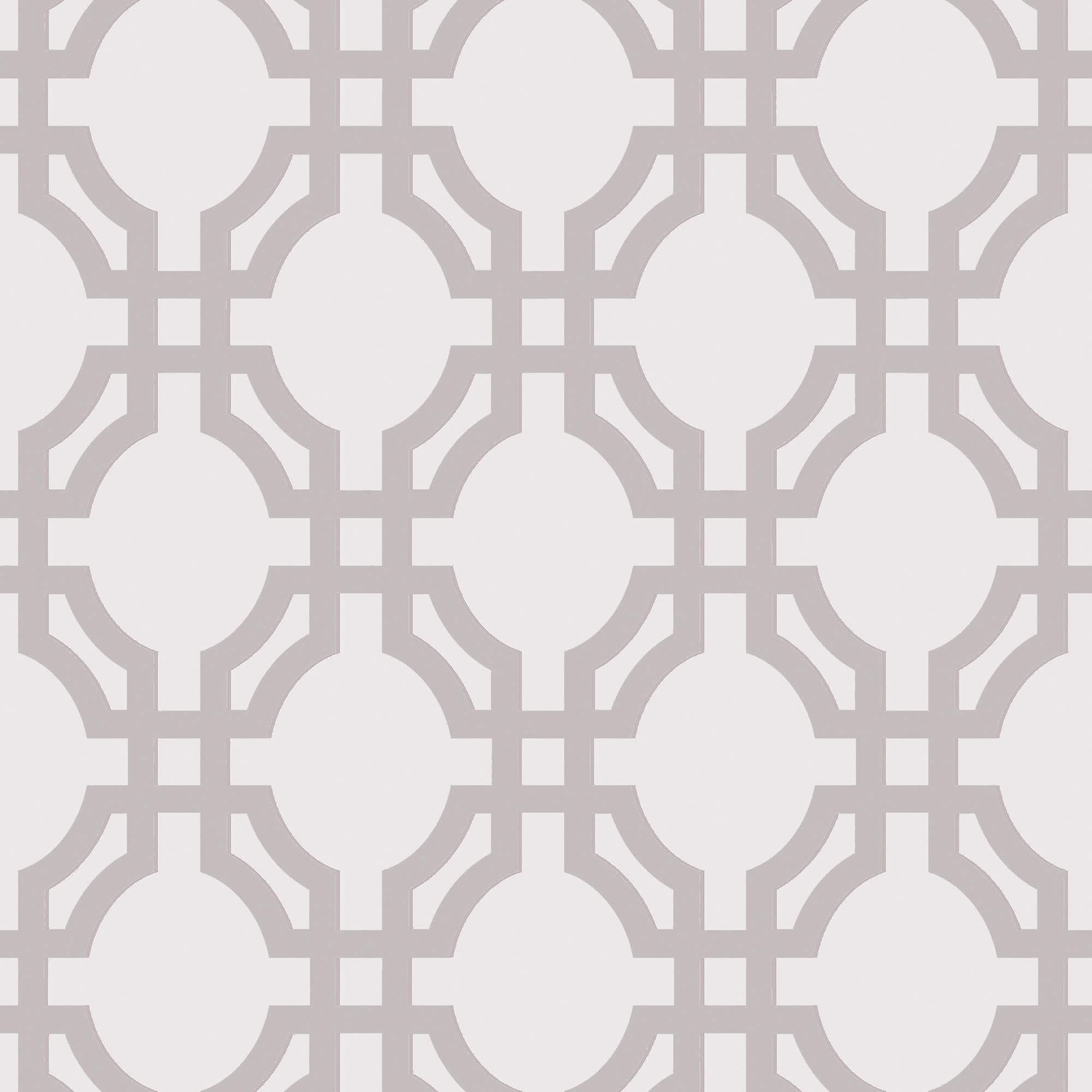 Galerie DA23260 Luxe Trellis Wallpaper, Silver, 10.05m x 53cm