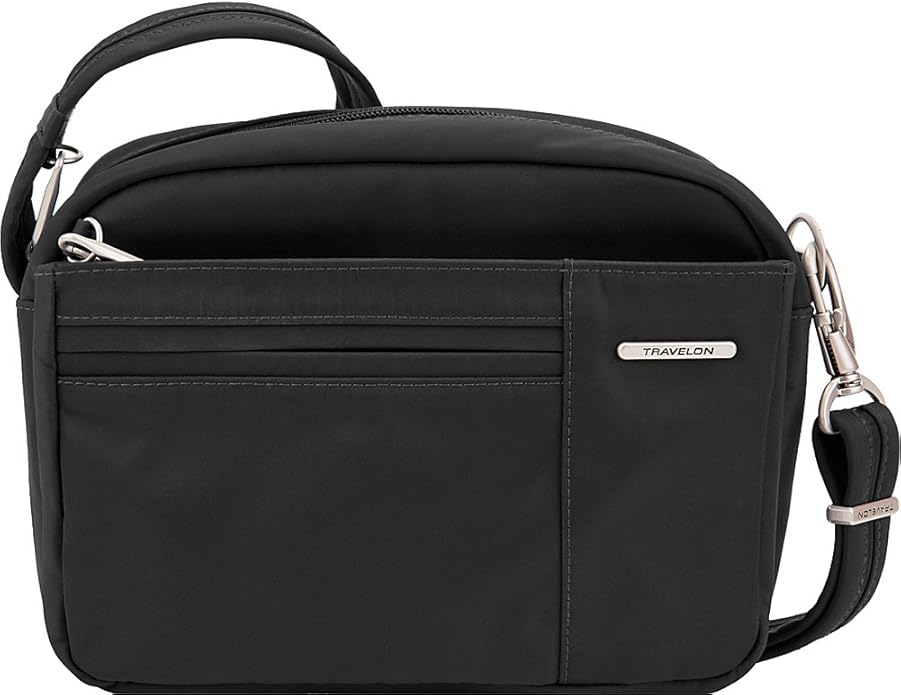Travelon AntiTheft Welted Small East/West Crossbody Exclusive (Black