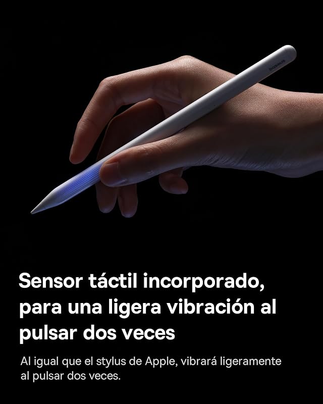Lápis para iPad 2018-2025, 32 Funções Personalizáveis, Bateria 17H, Rejeição da Palma, Controlo Remoto, Lápis Magnético para iPad 7/8/9/10/11, Pro 11"/12.9"/13'', Air 3/4/5/6/7, Mini 6/7