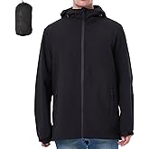 ACCNUO Rain Jacket Men Waterproof Lightweight Mens Rain Jackets Waterproof With Hood for Cycling Hiking Climbing