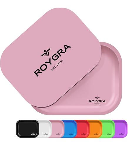 thumbnail image 2 of Pink Rolling Tray With Lid, Large Wooden Tray With... 2 of 10