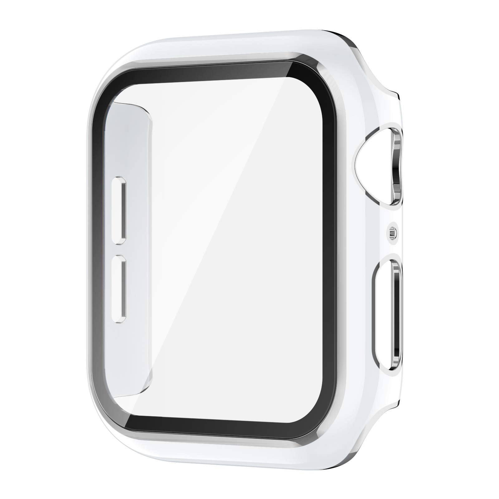 Adepoy Case Compatible with Apple Watch 44MM Series 6/5/4/SE/SE 2/SE 3 with Built-in Tempered Glass Screen Protector, All-Around Ultra-Thin Bumper Full Cover Hard PC Protective Case for iWatch