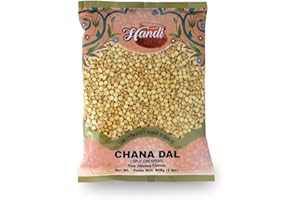 Handi Chana Dal Split Skinless Chickpeas Lentils 32oz 2lbs (0.9kg) ~ All Natural | Gluten Friendly | Non-GMO | Kosher | Vegan