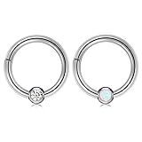 Kangyijia Opal Captive Beads Septum Clicker Nose
