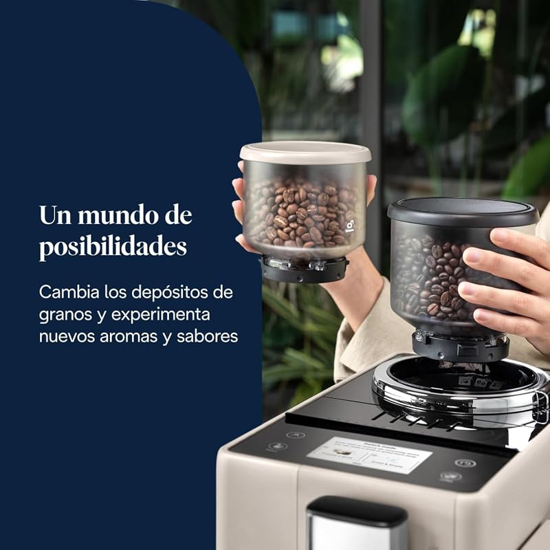 Rivelia - Cafetera Superautomática 8 Bebidas Beige