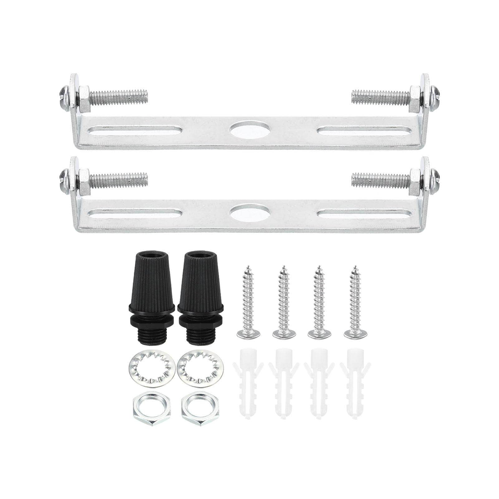PATIKIL 90mm Ceiling Light Plate Kit, 2 Set Light Fixture Mounting Bracket Plate Steel Crossbar for Home Office Pendant Wall Light, with Screw Washer Nut