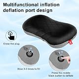 Flintronic Camping Pillows Inflatable Travel Pillow Neck Support Black view 3