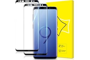 GiiYoon-2 PACK Screen Protector for Samsung Galaxy S9 Tempered Glass [HD Full Coverage] [Easy Installation] [3D Curved Edge] 