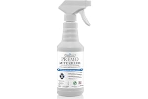 Premo Guard Natural Mite Spray – 16 oz Bottle – Plant Based Treatment for Dust, Spider, Carpet, Bird, Rat Mites – Safe for Families, Pet, Home, Bedding & Furniture When Used As Directed