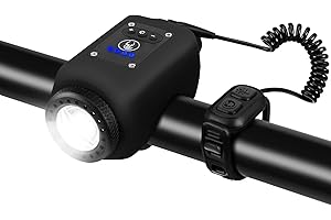 Welltop Bike Horn, 2 in 1 Electric Bike Horn Bike Light, 110 dB Bicycle Horn with 4 Light Modes & 6 Sound Modes, IPX5 Waterproof & USB Rechargeable Bike Lights for Night Riding for Adults & Kids