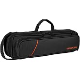 Vilihkc 17 Hole Flute Case Oxford Cloth Carrying Case Bag Flute Accessories,Waterproof Wear Resistant Flute Carrying Bag with Adjustable Shoulder Strap(17 "X4 "X2.4")