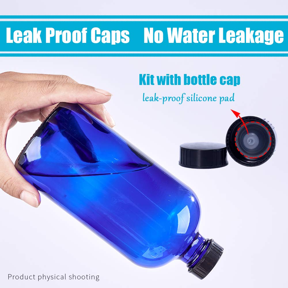 Glass Spray Bottles 16oz Refillable Container suitable for essential oils, cleaning products, aromatherapy, water mist plants (2 Pack，Blue) : Beauty