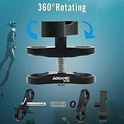 Nitescuba 2PCS 1'' Standard Ball Clamp Mount,Long