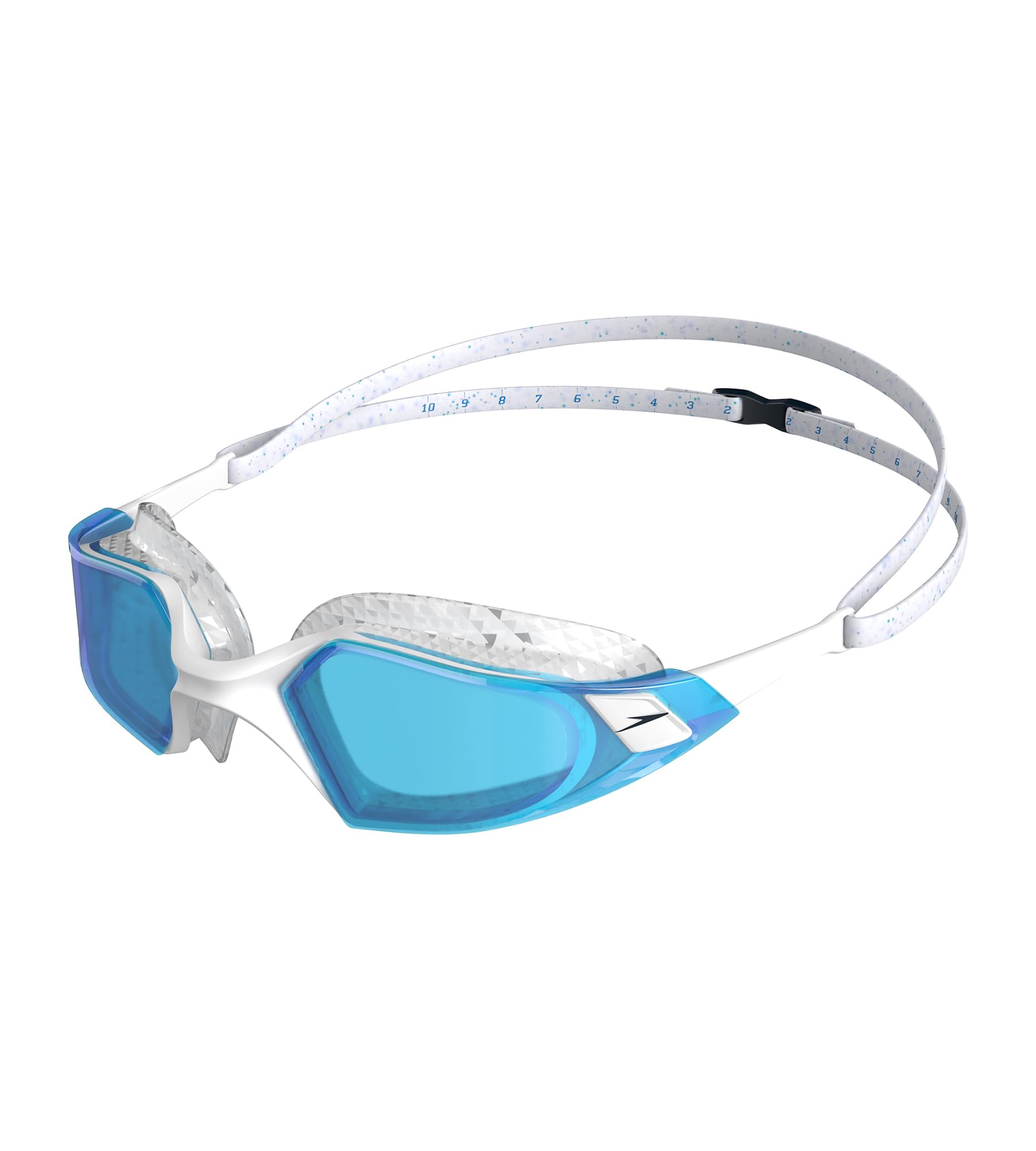 Speedo Unisex-Adult Aquapulse Pro Swimming Goggles | Anti-fog | Anti-mist | Anti-leak Goggles, Pool/White/Blue, One Size