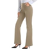 Stelle Women 28"/30"/ 32" Bootcut Dress Pants Business Casual Work Pants with Pockets Pull On Regular Slacks for Office
