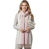 MERINOSNUG Merino Wool Alpaca Winter Scarf for Women, Australian Pashmina Wraps, Soft Cashmere Feel Shawls Holiday Gift