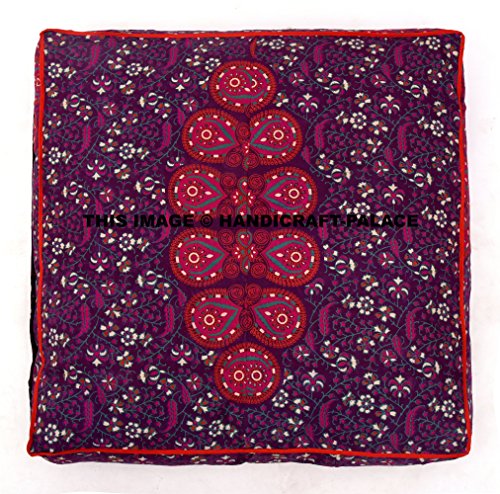 Handicraft-Palace-LARGE-Peacock-Mandala-Floor-Pillow-Indian-Square-Cushion-Cover-Ottoman-Oversized-Daybed-Sofa-Ethnic-Pouf-Meditation-Pillow-Throw
