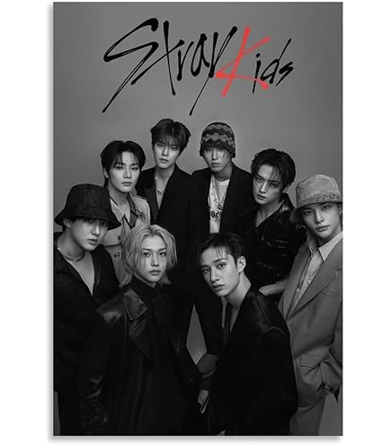 YiYiXiXi 8PCS STRAY-KIDS Posters, Purple, Unframed, Coated Paper