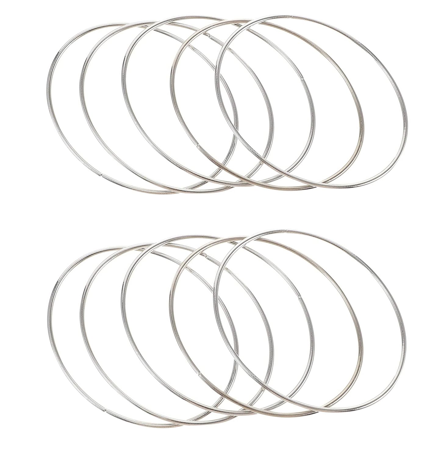 BOBOZHONG Dreamcatcher Round Rings,10 PCS Metal Craft Rings Practical Durable Dreamcatcher Hoop Metal Ring for Dream Catchers Festival Wreaths DIY Arts and Crafts Projects(15cm)
