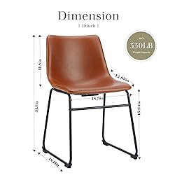 JHK 18 Inch Counter Height Bar Stools Set of