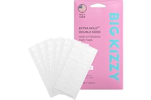 Big Kizzy Hair Extensions Tape - EXTRA Hold - Fits Most Tape in Hair Extensions 4cm x.8cm Tape for Extensions Professional Do