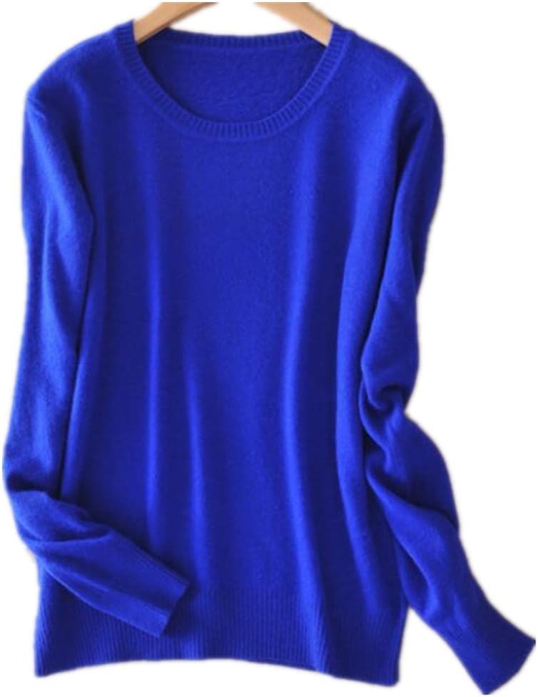 MMYOMILadies Crewneck Knitted Jumper Sweater Casual Long Sleeve Pullover Lightweight Classic Blouse Tops