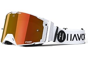 Havoc Racing Helios Goggles - For Motocross, Dirt Biking, ATV, & UTV - UV Blocking Anti-Fog Goggles