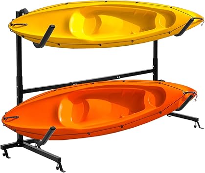 Amazon Co Jp Goplus 自立式カヤックラック デラックス 高耐久 デュアルカヤック収納ラック 高さ調節可能 カヤック Sup パドルボード カヌー用 最大荷重175ポンド スポーツ アウトドア