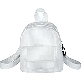 JASASCCEL Mini Corduroy Daypack Purse for Women Girls Casual Daypack Travel Corduroy Satchel Small Rucksack Crossbody Bag