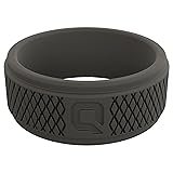 QALO Silicone Ring for Men - Mens Crosshatch Design