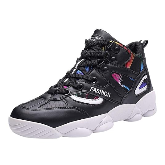 B-commerce Paar Sportschuhe - Mode Sneakers Hohe Schuhe Mischfarben Tragen beständige Laufschuhe Lässige Hip Hop Style Trendy