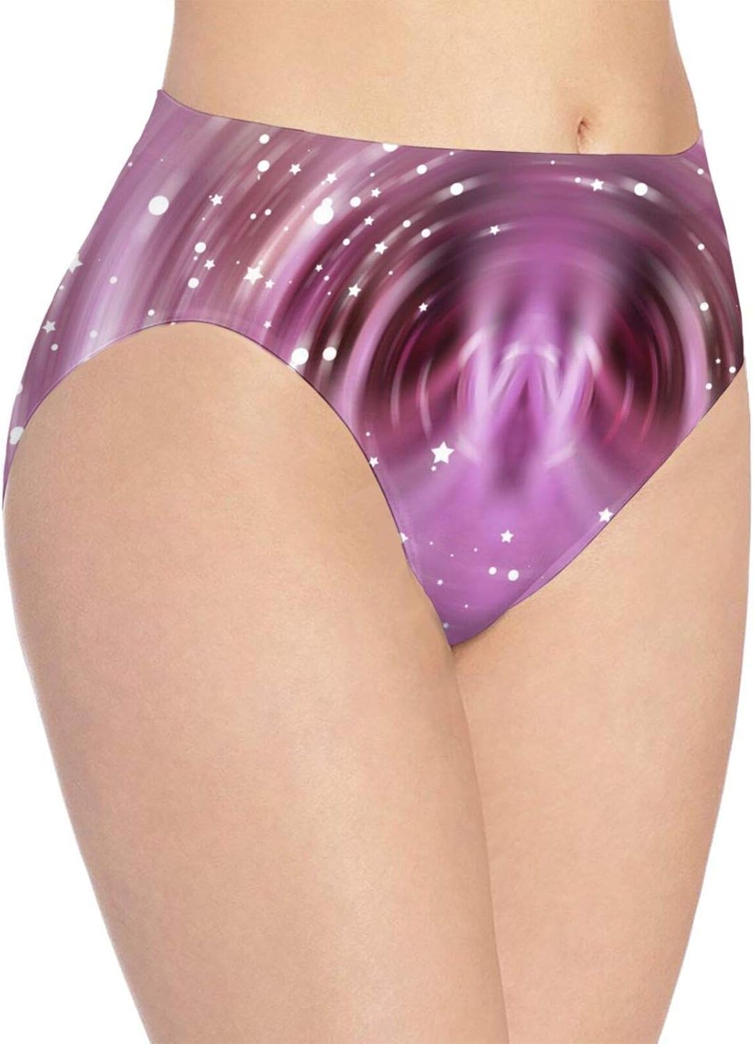 Brilliant Purple Light Circle Women Soft Panties Breathable Briefs