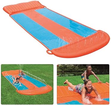 Rasen Wasserrutschen Fur Kinder Hinterhof 5 49 M Slip And Slide N Wasserpool Kinder Aufblasbare Kinderrutschen Fur Kinder Extra Dicke Reissfeste Wasserrutsche Rasen Hinterhof Garten Sommer Wasser Amazon De Kuche Haushalt