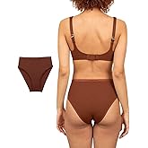 Subset Women's Organic Cotton High-Rise Brief, All Day Comfort, Natural Knickey Briefs, Breathable Underwear for All