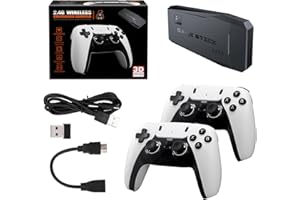 VGBUS 20000+ Games, Wireless Retro Game Console, Handheld Console, Plug and Play Video Game Stick, 9 emulators, 4K HDMI Output, Dual 2.4G Wireless Controllers (128G)