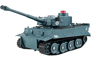 Haochen RC Tank Remote Tank Toy, 1/30 2.4G Remote Control Mini RC Tank, RC Vehicle Full-Function Stunt Car Military Toy Tank (Blue)