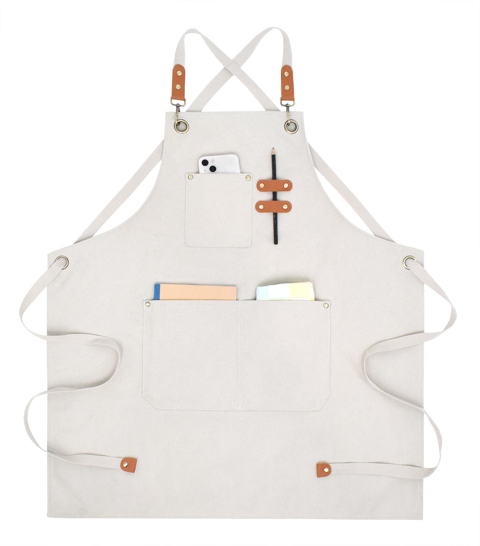Nanxson Canvas Work Aprons for Men with Pockets Tool Apron for Gardening, Restaurant Chef Apron