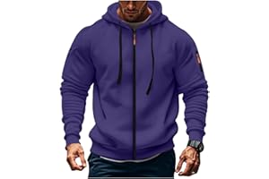 Askyrose Mens Zip Up Hoodie Tactical Hooded Jacket Warm Outdoor Sweatshirt Hiking Hooded Long Sleeve Sweatshirt
