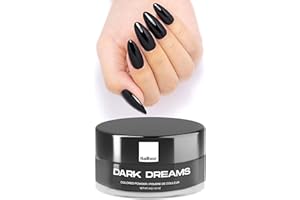 Nailboo PREMIUM Nail Dip Powder, Long-Lasting Dip Nails, Use With Nailboo Essential Liquids, Dark Dreams Black Nail Dip Powder, 0.5 oz (1 Pack)