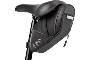 AUTOWT Reflective Bike Saddle Bag, Waterproof Under Seat Bicycle Pack Tool Accessories Storage Pouch Cycling Wedge Bag with I