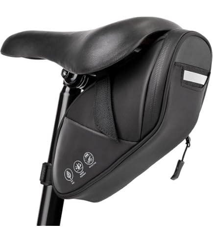 ROCKBROS 3D Shell Waterproof Bike Seat Bag with Taillight Mount