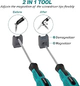 WAIZHIUA 11-Piece Screwdriver Set Magnetic Flat & Phillips Ergonomic Handles view 8